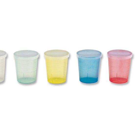 Tapa Vasito de Medicación 25 ml Colores (50 uds)