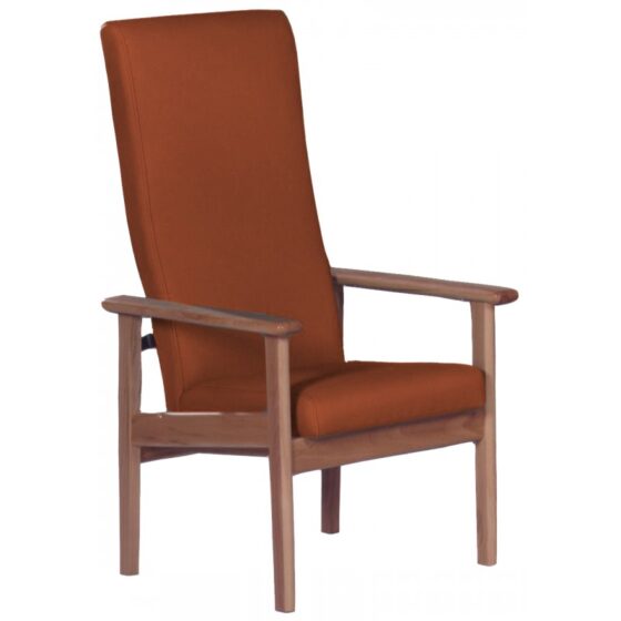 Sillón Geriátrico Alto Reclinable Brazo Recto
