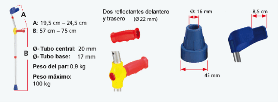 Muleta Infantil 76-99,5 cm - Imagen 2