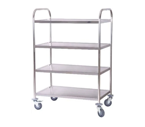 Carro Servicio de Comidas Inox 4 Baldas